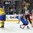 COLOGNE, GERMANY - MAY 20: Finland's Harri Sateri #29 and Sweden's Oscar Lindberg #15 look on as Sweden's John Klingberg #3 (not shown) scores to put Sweden up 2-1 during semifinal round action at the 2017 IIHF Ice Hockey World Championship. (Photo by Matt Zambonin/HHOF-IIHF Images)

